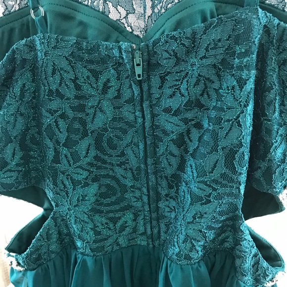Dark Teal Homecoming Dress - Picture 5 of 6